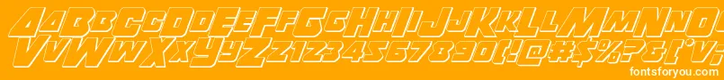 Thunderstrike3D Font – White Fonts on Orange Background
