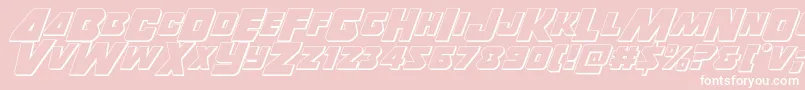 Thunderstrike3D Font – White Fonts on Pink Background