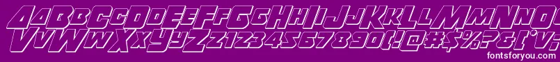 Thunderstrike3D Font – White Fonts on Purple Background