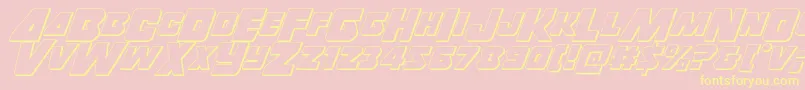 Thunderstrike3D Font – Yellow Fonts on Pink Background