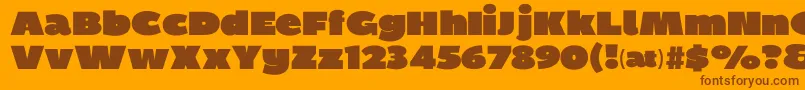 Bpdiet Font – Brown Fonts on Orange Background