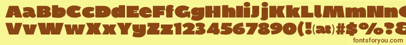 Bpdiet Font – Brown Fonts on Yellow Background