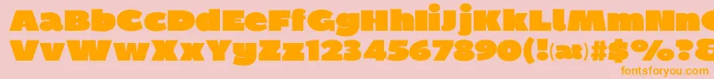 Bpdiet Font – Orange Fonts on Pink Background