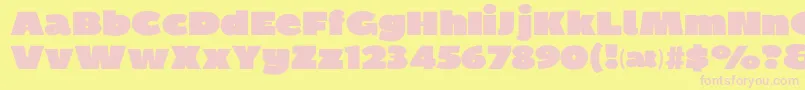 Bpdiet Font – Pink Fonts on Yellow Background