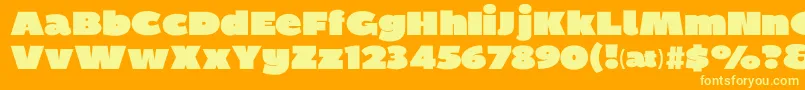 Bpdiet Font – Yellow Fonts on Orange Background