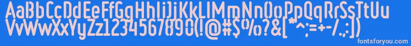 RulerStencilHeavy Font – Pink Fonts on Blue Background