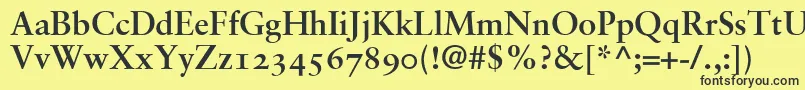 SabonBoldOldstyleFigures Font – Black Fonts on Yellow Background