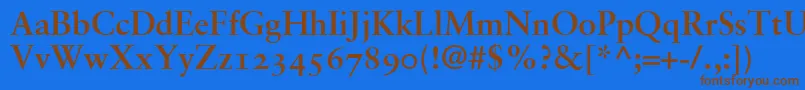 SabonBoldOldstyleFigures Font – Brown Fonts on Blue Background