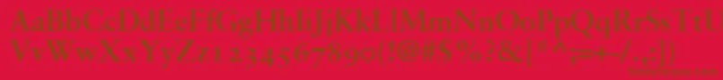 SabonBoldOldstyleFigures Font – Brown Fonts on Red Background