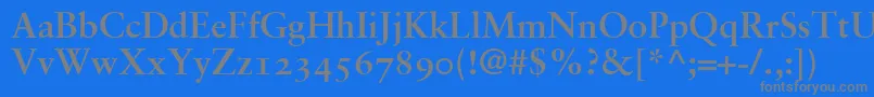 SabonBoldOldstyleFigures Font – Gray Fonts on Blue Background