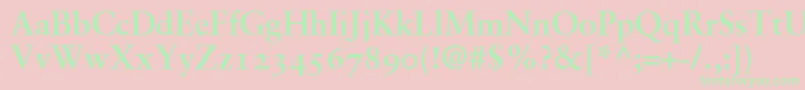 SabonBoldOldstyleFigures Font – Green Fonts on Pink Background