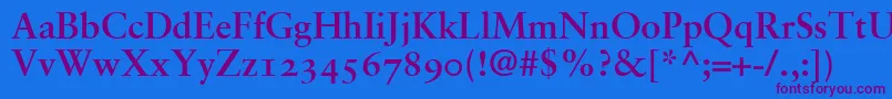 SabonBoldOldstyleFigures Font – Purple Fonts on Blue Background