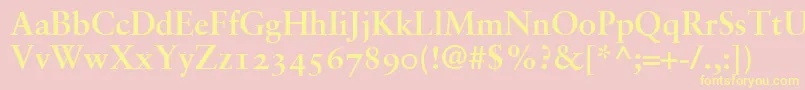 SabonBoldOldstyleFigures Font – Yellow Fonts on Pink Background