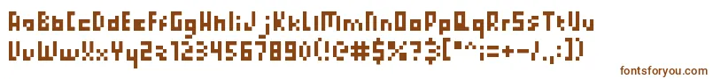 PixelatedPrincess Font – Brown Fonts on White Background