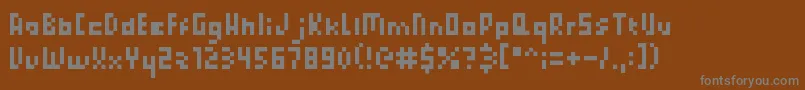 フォントPixelatedPrincess – 茶色の背景に灰色の文字