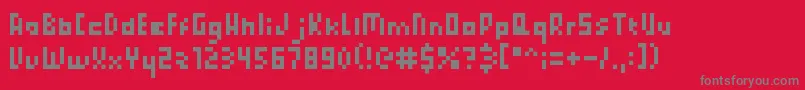 PixelatedPrincess Font – Gray Fonts on Red Background