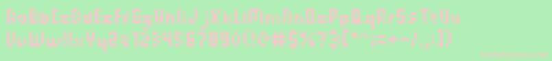 PixelatedPrincess-Schriftart – Rosa Schriften auf grünem Hintergrund