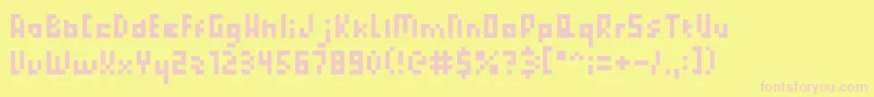 PixelatedPrincess Font – Pink Fonts on Yellow Background