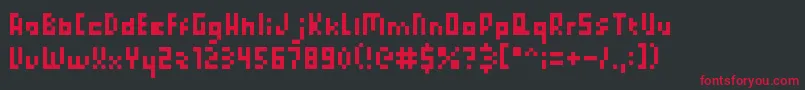 PixelatedPrincess Font – Red Fonts on Black Background