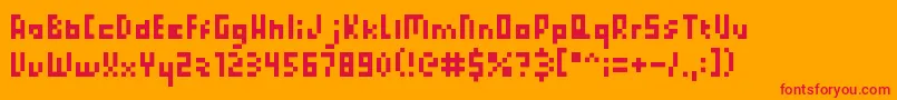 PixelatedPrincess Font – Red Fonts on Orange Background