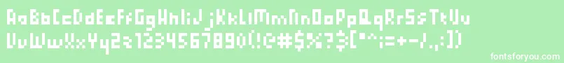 PixelatedPrincess Font – White Fonts on Green Background