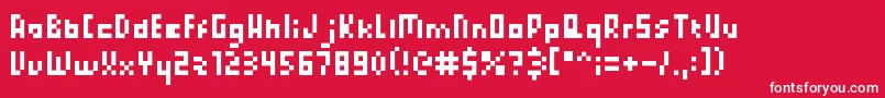 PixelatedPrincess Font – White Fonts on Red Background