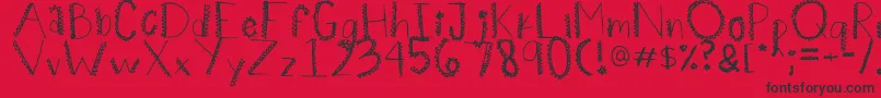 Spiiikey Font – Black Fonts on Red Background
