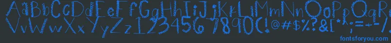 Spiiikey Font – Blue Fonts on Black Background