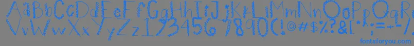Spiiikey Font – Blue Fonts on Gray Background