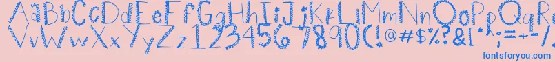 Spiiikey Font – Blue Fonts on Pink Background