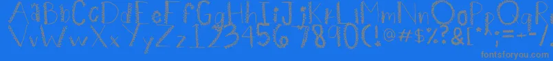Spiiikey Font – Gray Fonts on Blue Background