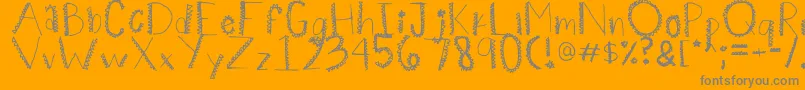 フォントSpiiikey – オレンジの背景に灰色の文字