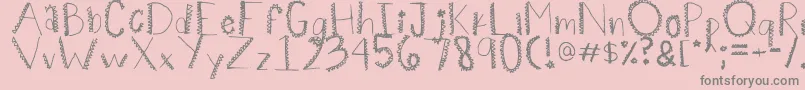Spiiikey Font – Gray Fonts on Pink Background
