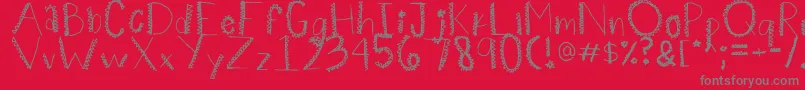 フォントSpiiikey – 赤い背景に灰色の文字
