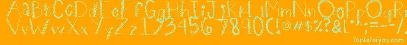 Spiiikey Font – Green Fonts on Orange Background