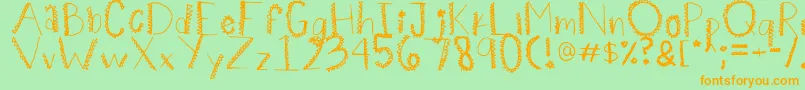 Spiiikey Font – Orange Fonts on Green Background