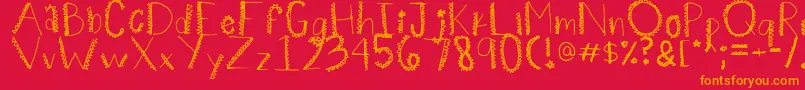 Spiiikey Font – Orange Fonts on Red Background