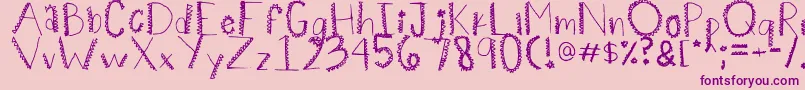 Spiiikey Font – Purple Fonts on Pink Background