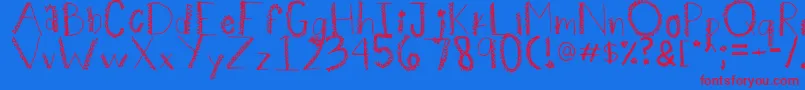 Spiiikey Font – Red Fonts on Blue Background