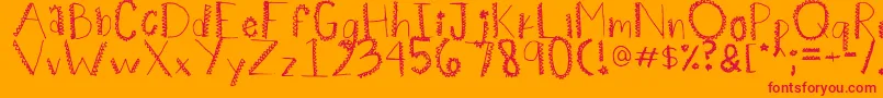 Spiiikey Font – Red Fonts on Orange Background