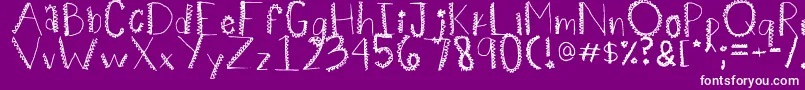 Spiiikey-fontti – valkoiset fontit violetilla taustalla