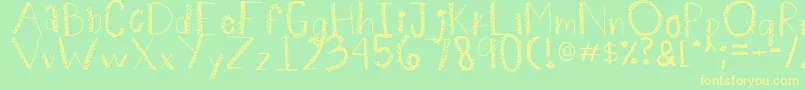 Spiiikey Font – Yellow Fonts on Green Background