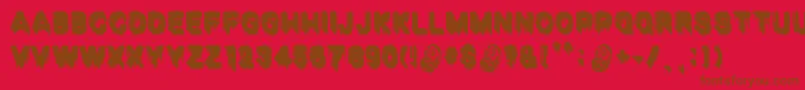 Venganza Font – Brown Fonts on Red Background
