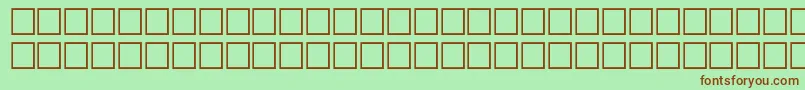 Americana Font – Brown Fonts on Green Background