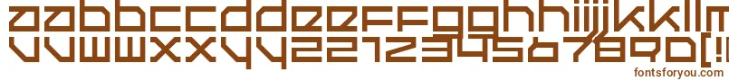 Шрифт QuerRegular – коричневые шрифты на белом фоне