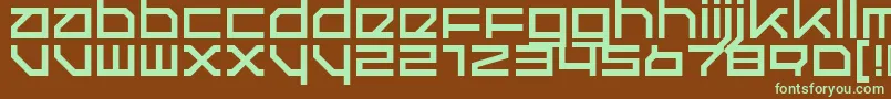 Шрифт QuerRegular – зелёные шрифты на коричневом фоне