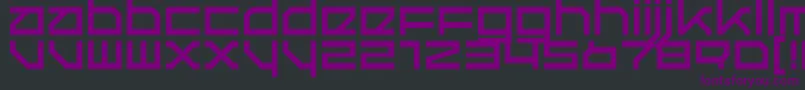 QuerRegular-Schriftart – Violette Schriften auf schwarzem Hintergrund