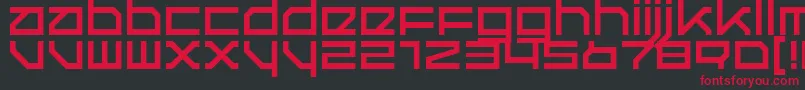 QuerRegular Font – Red Fonts on Black Background