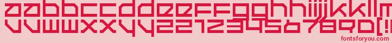 QuerRegular Font – Red Fonts on Pink Background