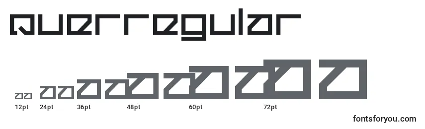 Размеры шрифта QuerRegular